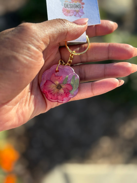 Dried Flower Keychain