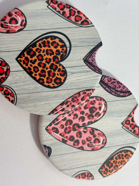 Heart Car Coasters